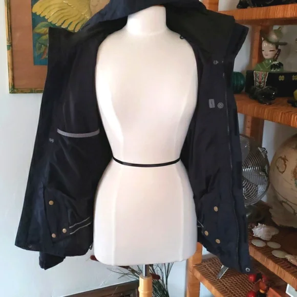 The North Face Prodigy Black Corduroy Hooded Outdoor/Ski Jacket Size Small